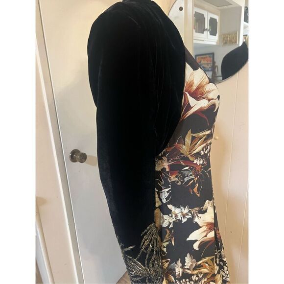 Exquisite Carmen Marc Valvo Silk Velvet Bolero/Shrug W/Beaded Sleeves 6 - Picture 5 of 12